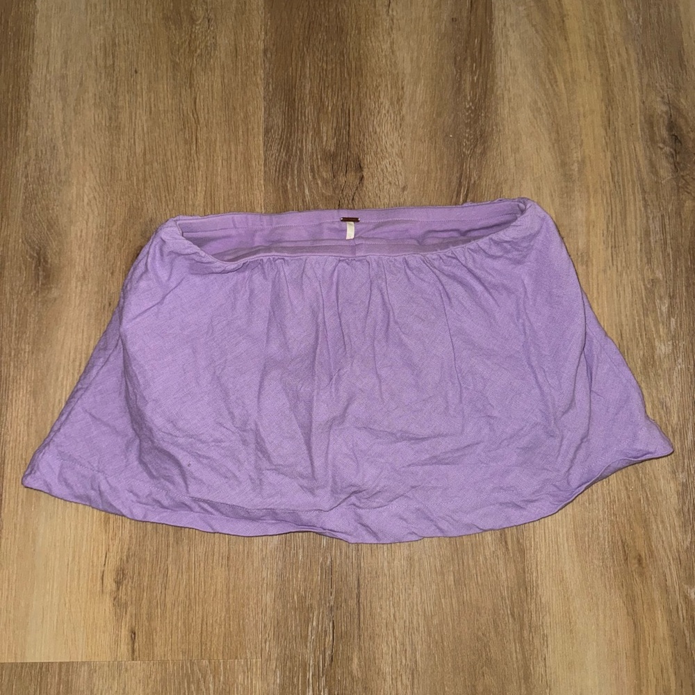 Free People My Little Micro Mini cotton-linen Skort